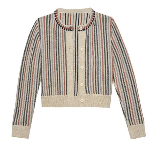 The Great. the Tiny Stripe Cardigan - Picture 5 of 12
